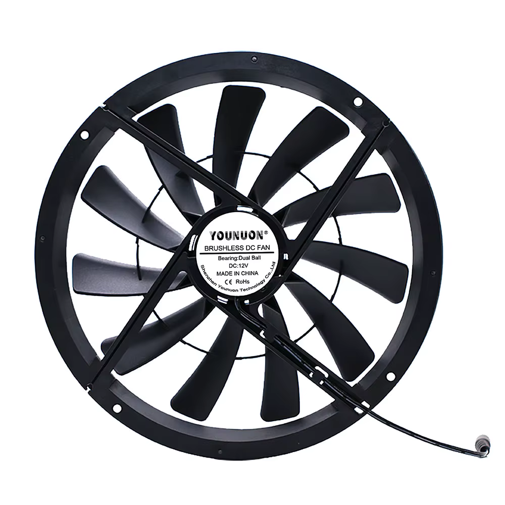Ventilador instalado en equipo