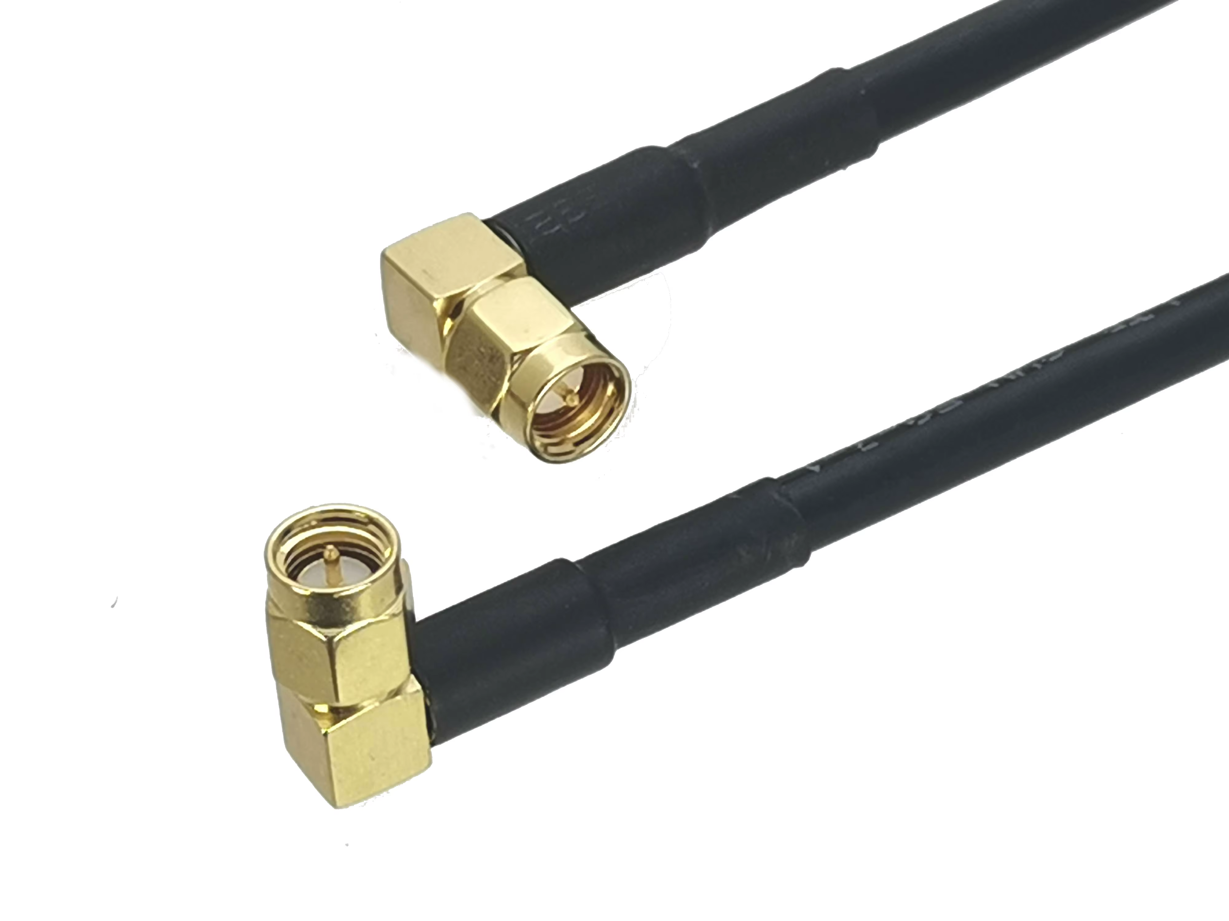 Conector macho RG58 SMA a macho SMA vista frontal