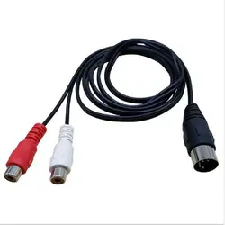 Cable DIN 5 Pines a 2 RCA Hembra – Adaptador Audio Estéreo