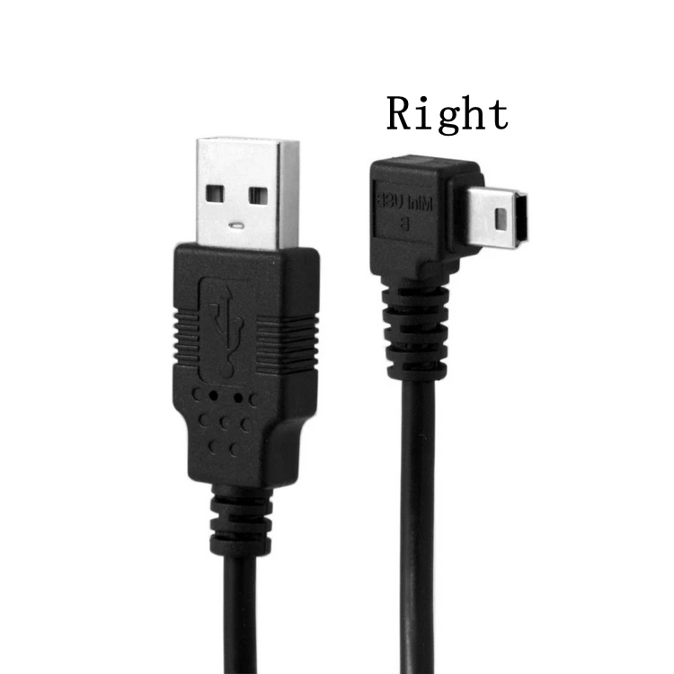 Cable USB A Mini B angular – Carga y sincronización