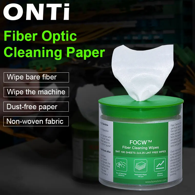 ONTi Toallitas Limpieza Fibra Óptica FTTH – Anti-polvo