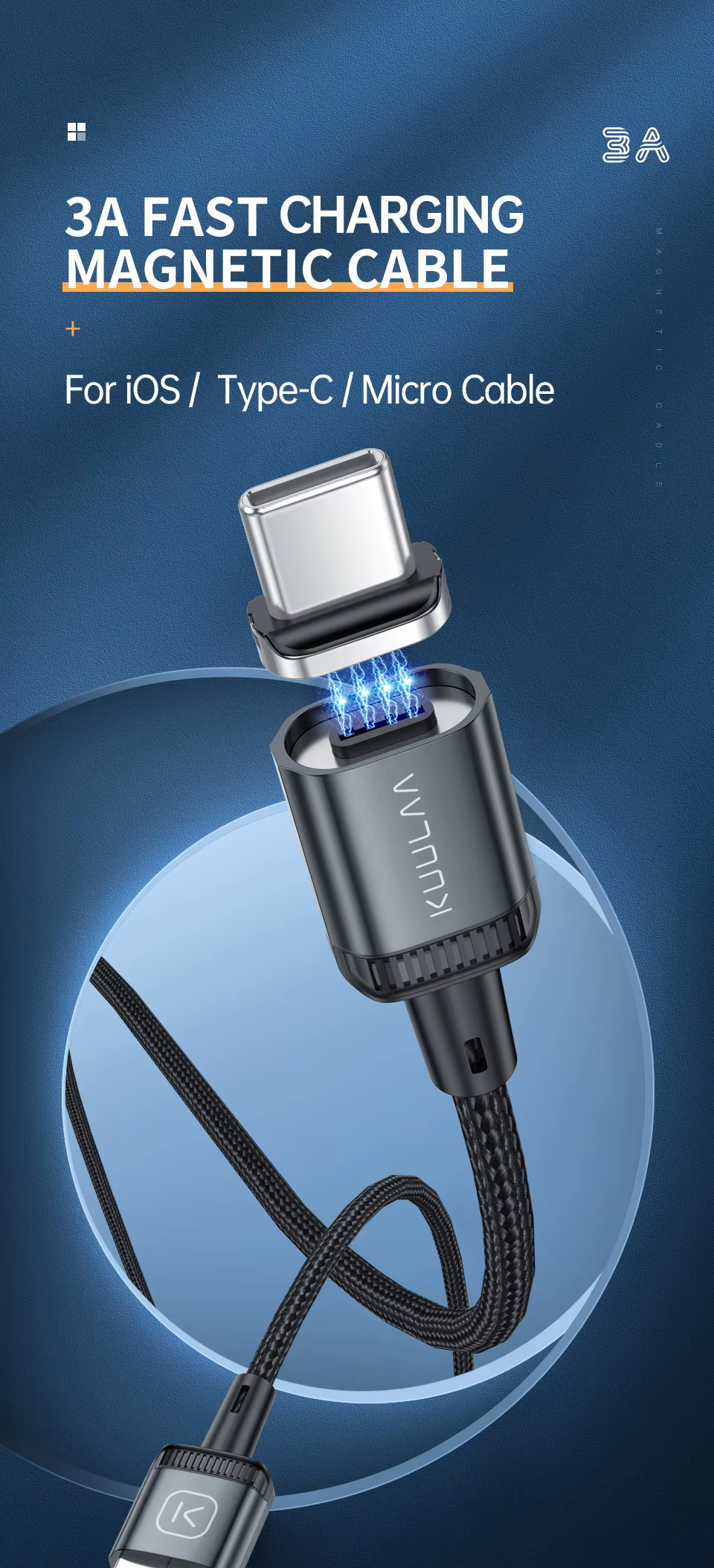 Cable magnético KUULAA en uso