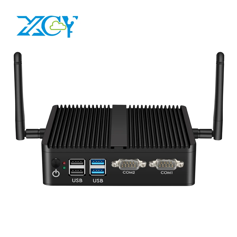 XCY Mini PC Industrial Fanless Intel Core i5 Dual LAN RS-232 WiFi