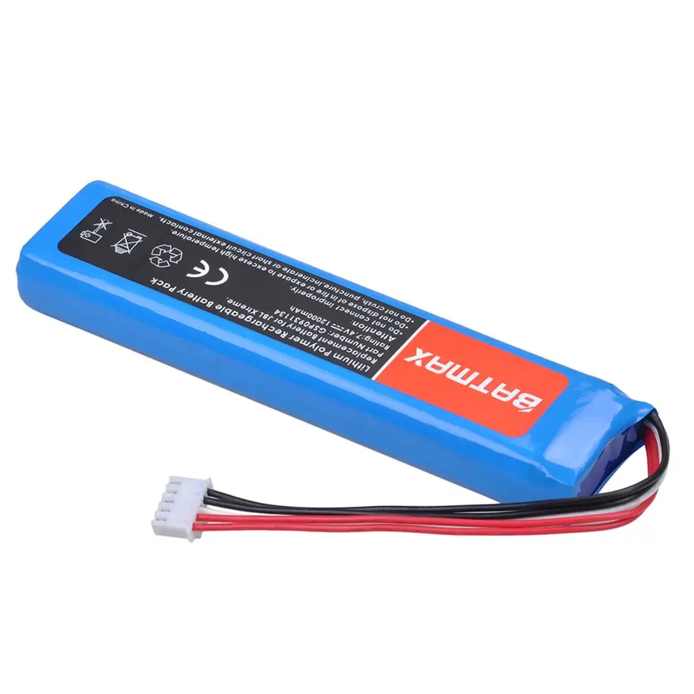 Batmax-batería de alta capacidad de 12000mAh para JBL XTREME, GSP0931134 Altavoz Bluetooth, con herramientas de instalación gratuitas - imagen 3