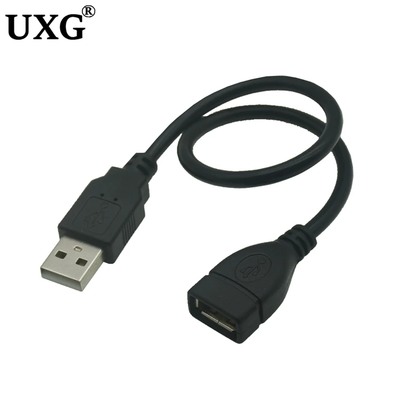 Cable USB en ángulo 90 grados negro