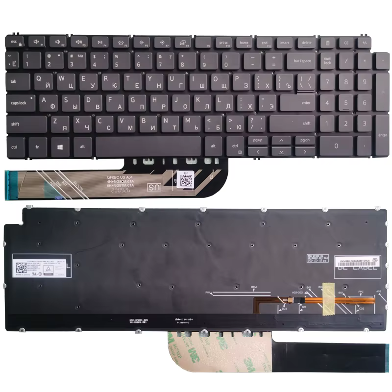 Teclado negro para Inspiron serie 5500/7000 vista trasera