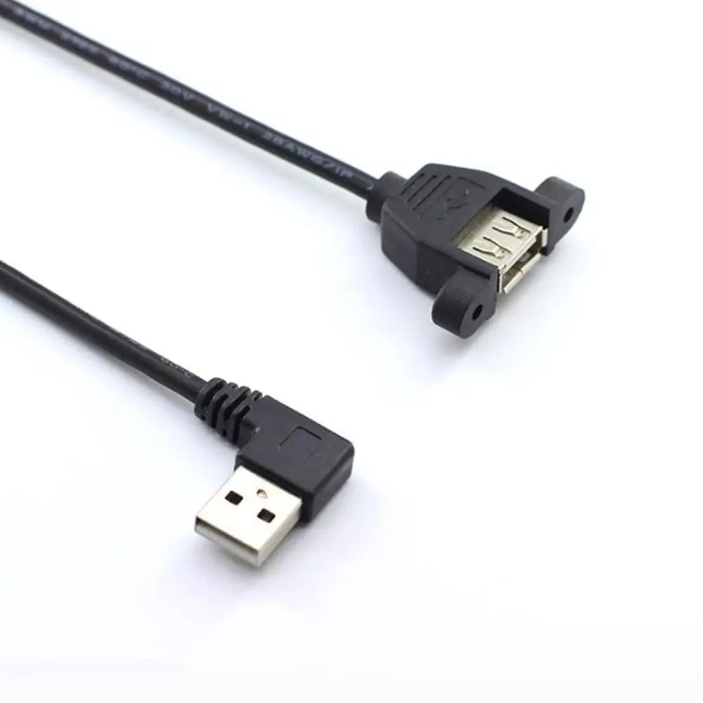 Extensor USB Hembra 30 cm – Cable Ángulo 90° para Montaje - imagen 2