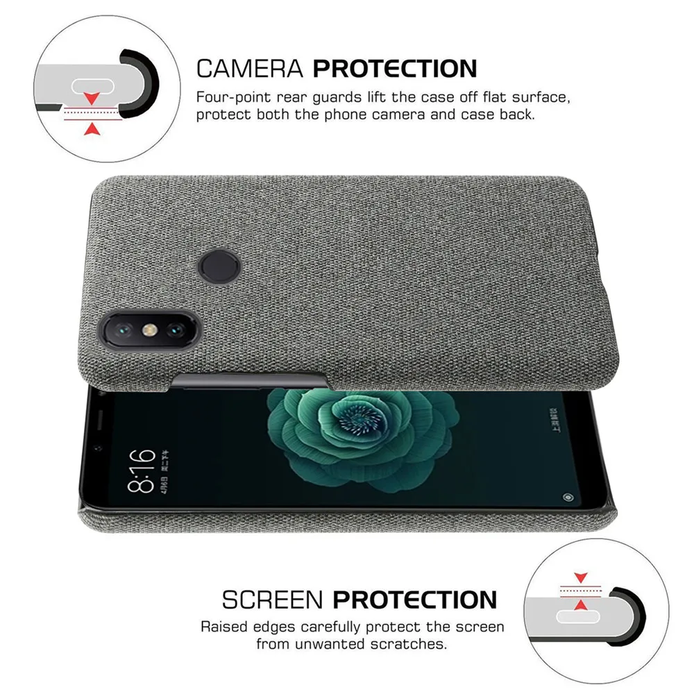 Funda Xiaomi Mi 6X Antigolpes Tela Retro Suave - imagen 4