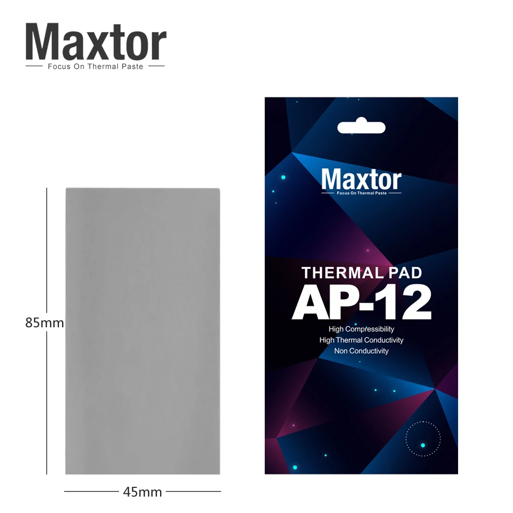 Almohadilla Térmica Maxtor AP-12 Silicona Conductividad CPU GPU - imagen 4