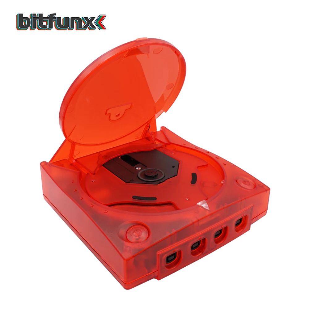 Carcasa translúcida BitFunx para SEGA Dreamcast color rojo