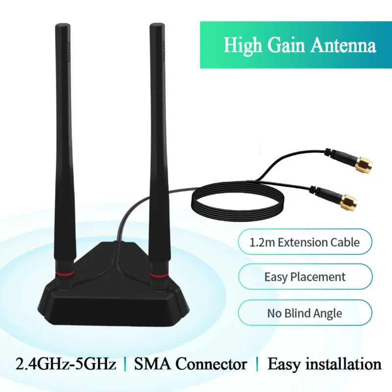 AX200 Antena Externa de Alta Ganancia 2.4/5 GHz para PCIE WiFi - imagen 5