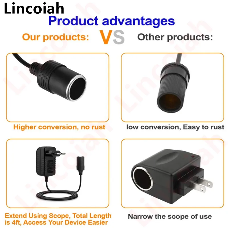Conector de encendedor de cigarrillos del adaptador de 12 V