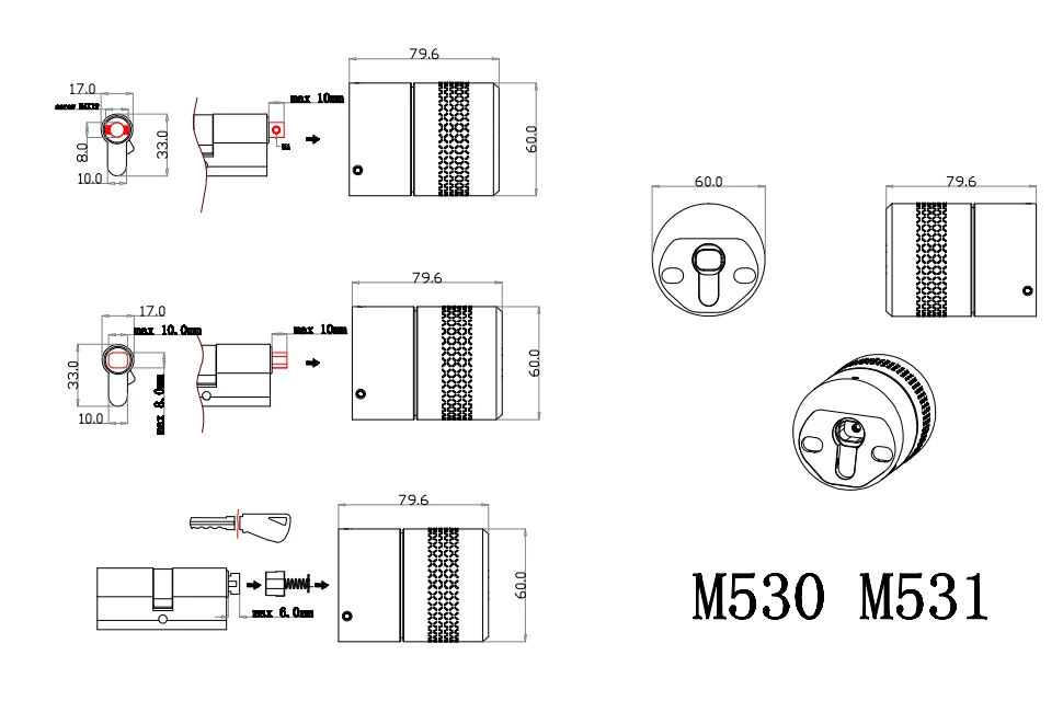 Cerradura inteligente WeHere M531 vista frontal