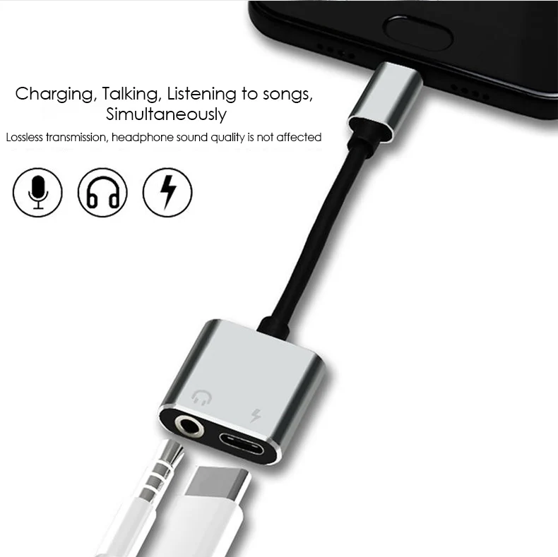 Detalle del conector USB-C macho del adaptador