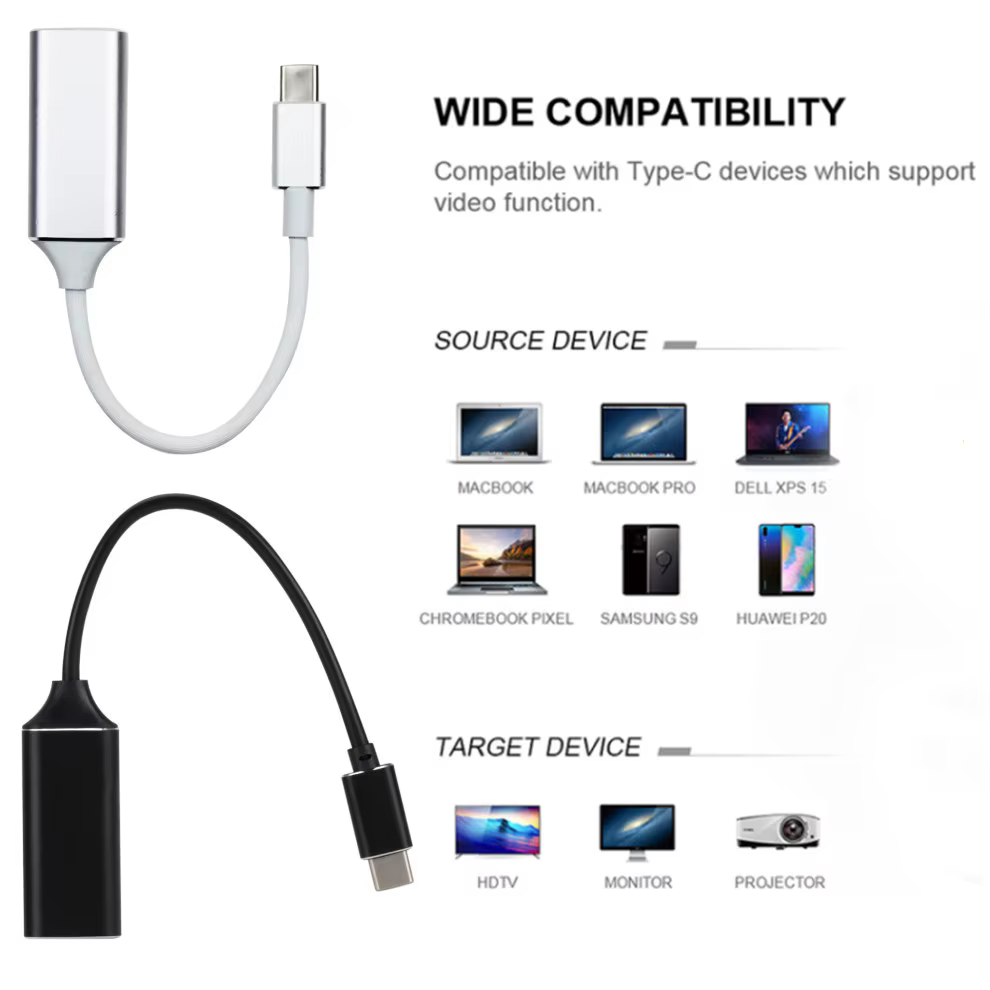 Adaptador USB-C a HDMI visto de cerca