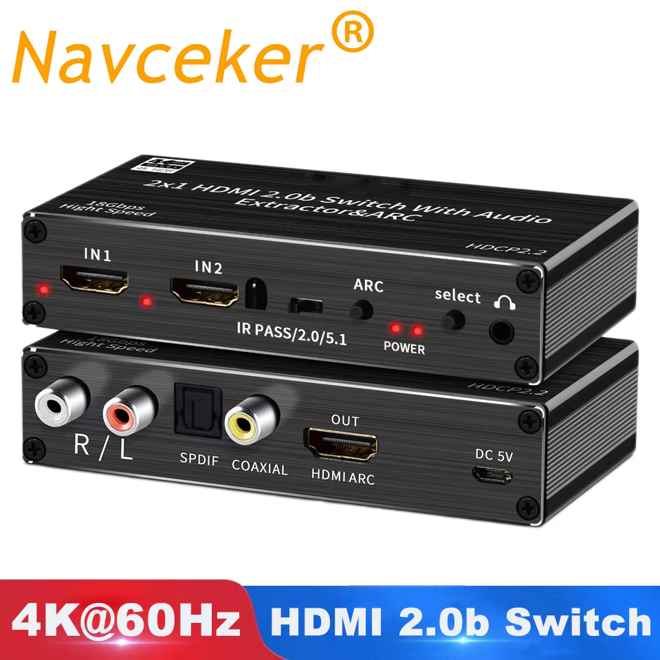Diagrama de conexiones del extractor HDMI Navceker