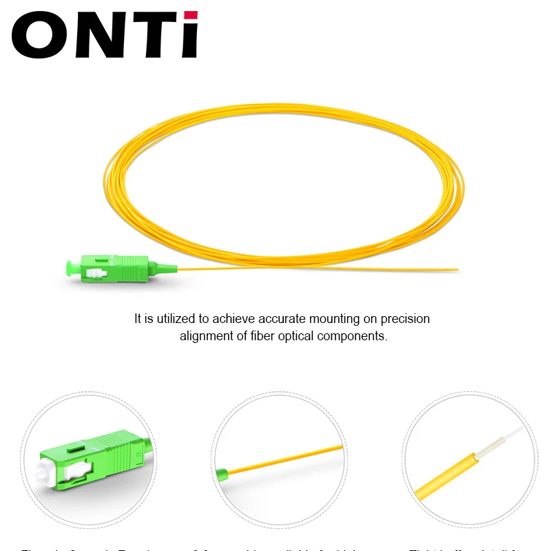 ONTi Cable Fibra Óptica Monomodo SC APC/UPC Simplex 9/125 1m 0.9mm - imagen 2