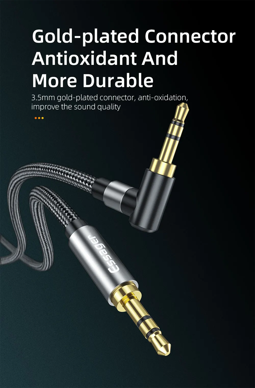 Cable aux con revestimiento de nailon trenzado