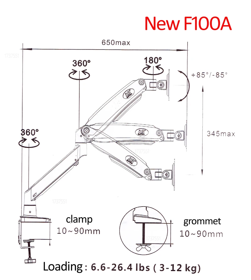 Detalle del mecanismo de resorte de gas