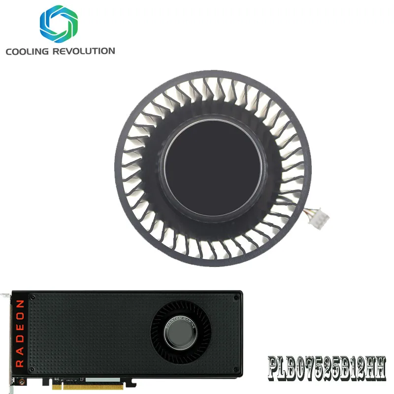 Ventilador PLB07525B12HH 75mm para gráfica ASRock