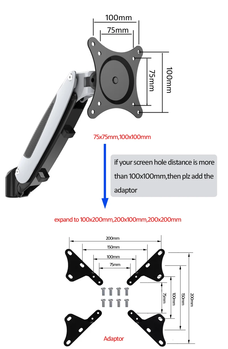 Soporte Brazo Monitor Pared Giratorio – Ajustable y Articulado - imagen 4