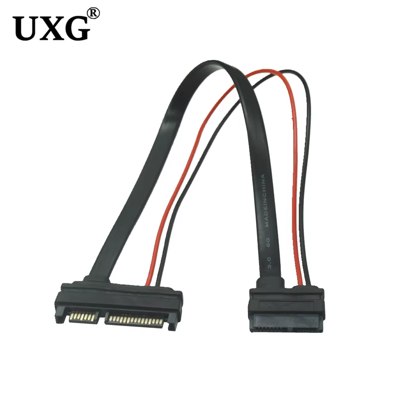 Conectores macho y hembra del cable adaptador SATA