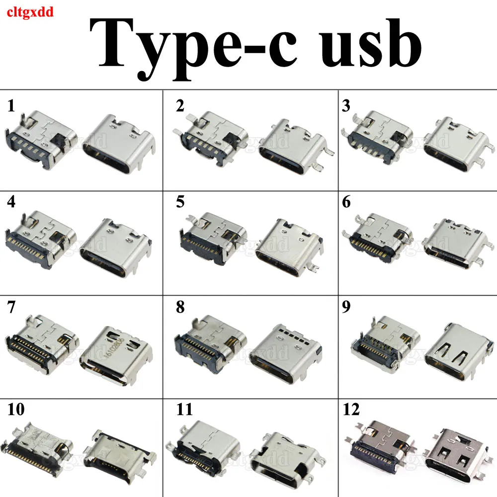 Conector USB-C 3.1 Hembra SMD DIP Alta Corriente