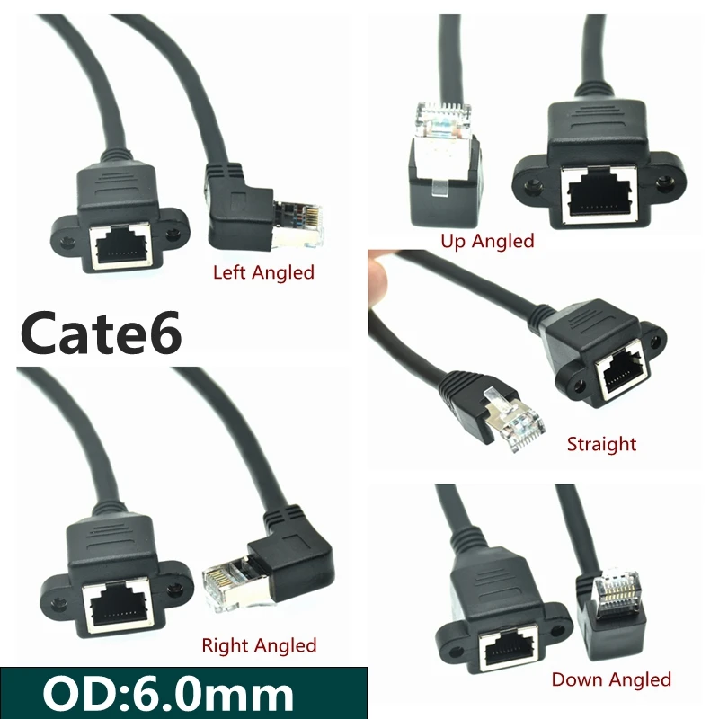 Cable Ethernet Cat 6e RJ45 Macho-Hembra para Panel de Parcheo - imagen 2