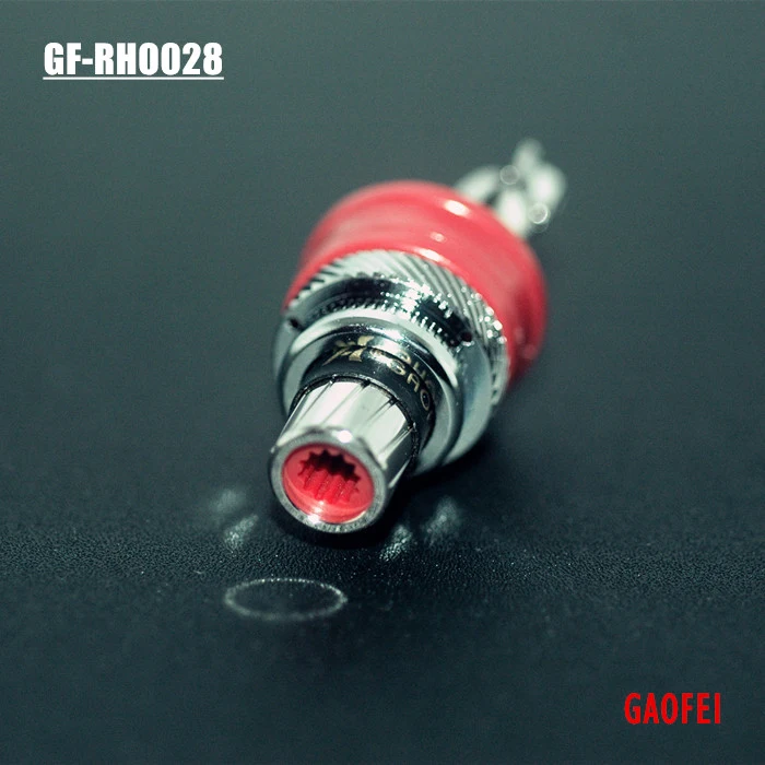 Conector RCA Hembra GAOFEI – Chapado en Rodio Cobre Puro Tipo Lotus IEC - imagen 4