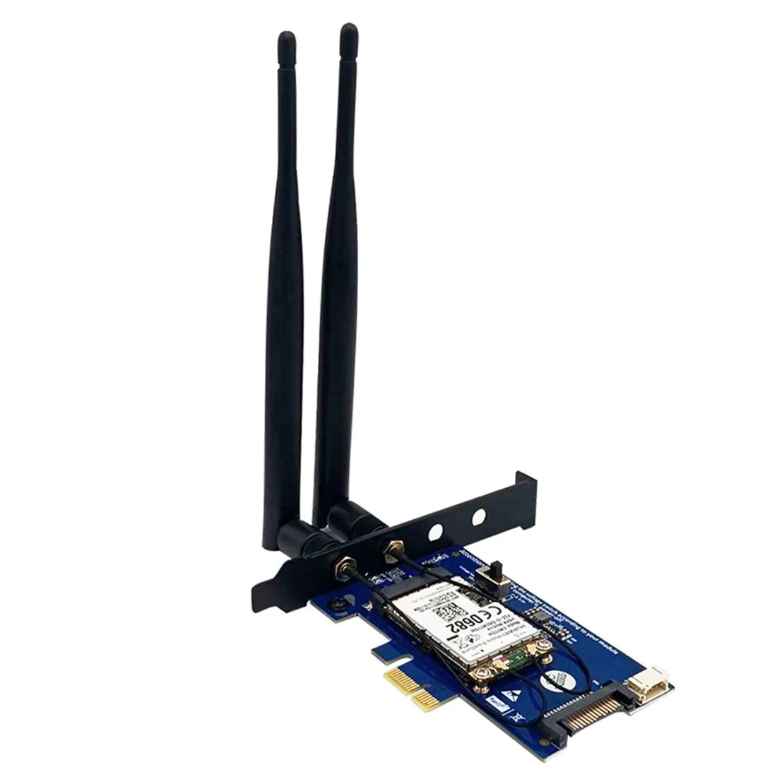 Adaptador Mini PCI-E a PCI-E con antena