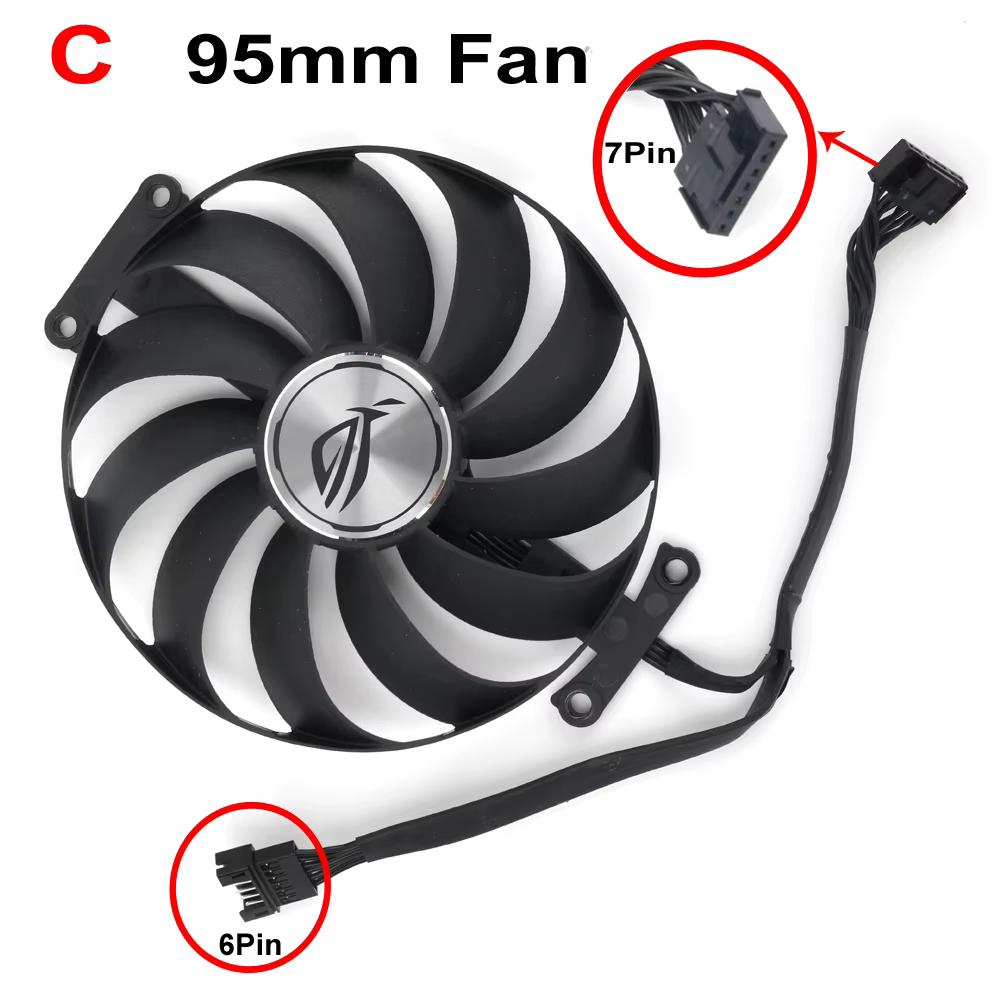 Ventilador 95mm CF1010U12S para ASUS ROG Strix RTX 3060 Ti a 3090 Ti - imagen 4