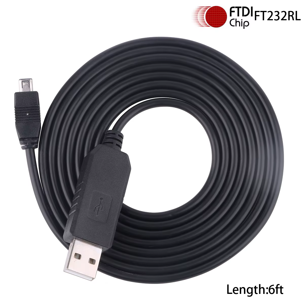 Detalle del conector Mini USB 4 pines