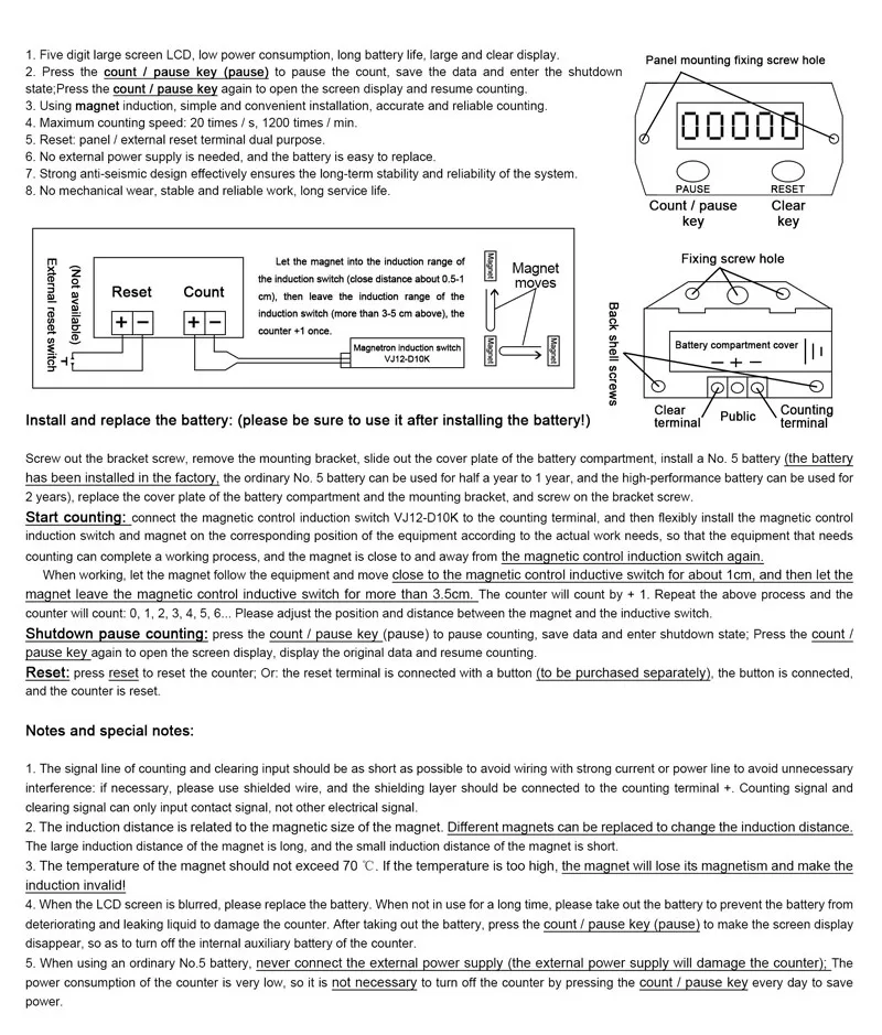 Sensor magnético de proximidad instalado