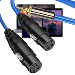 Cable OFC Jack 3,5mm a XLR Dual Hembra Alta Fidelidad