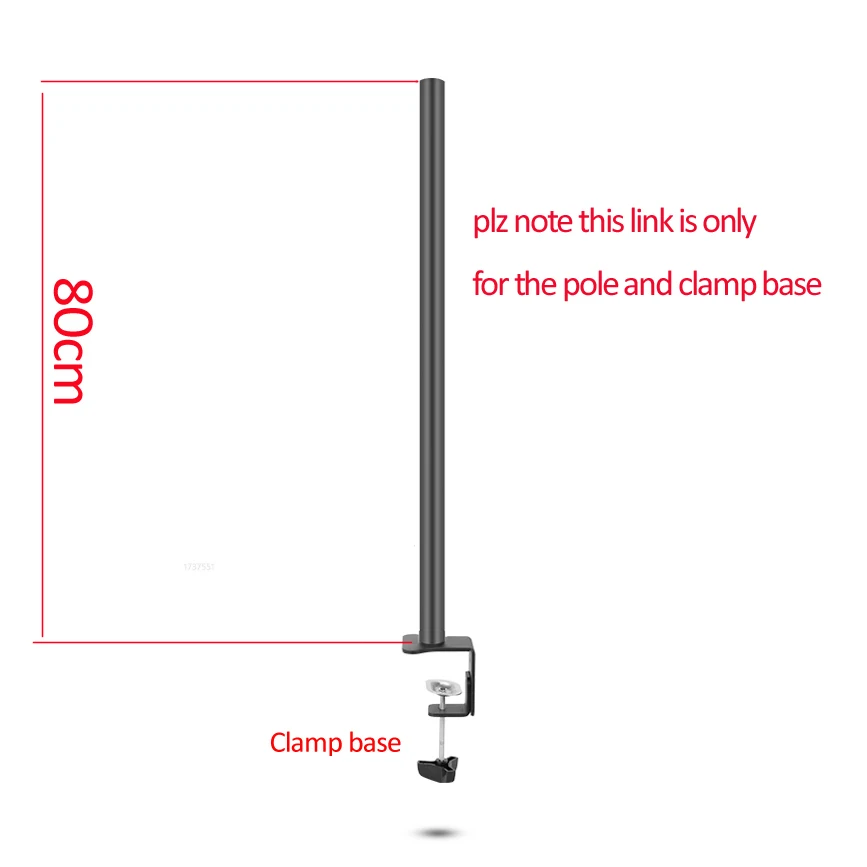 Abrazadera pared 800mm para poste redondo - Acero resistente