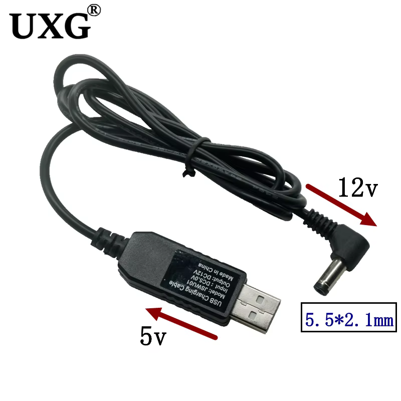 Cable Adaptador USB a DC con Elevador de Tensión de 90 Grados - imagen 2