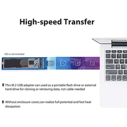 Adaptador M.2 SATA a USB 3.0 – Lector SSD NGFF 2230-2280