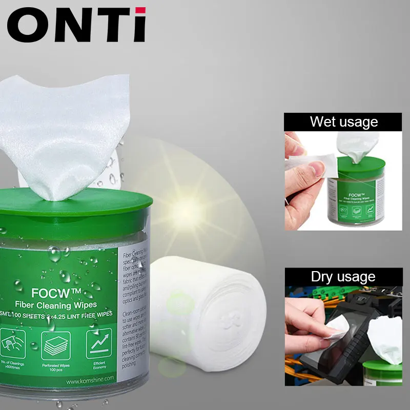 ONTi Toallitas Limpieza Fibra Óptica FTTH – Anti-polvo - imagen 2