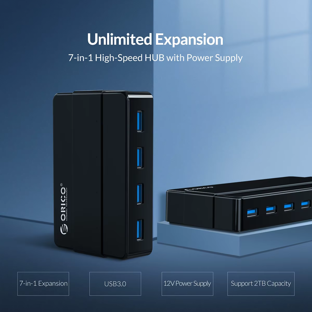 HUB USB 3.0 de Orico con múltiples puertos