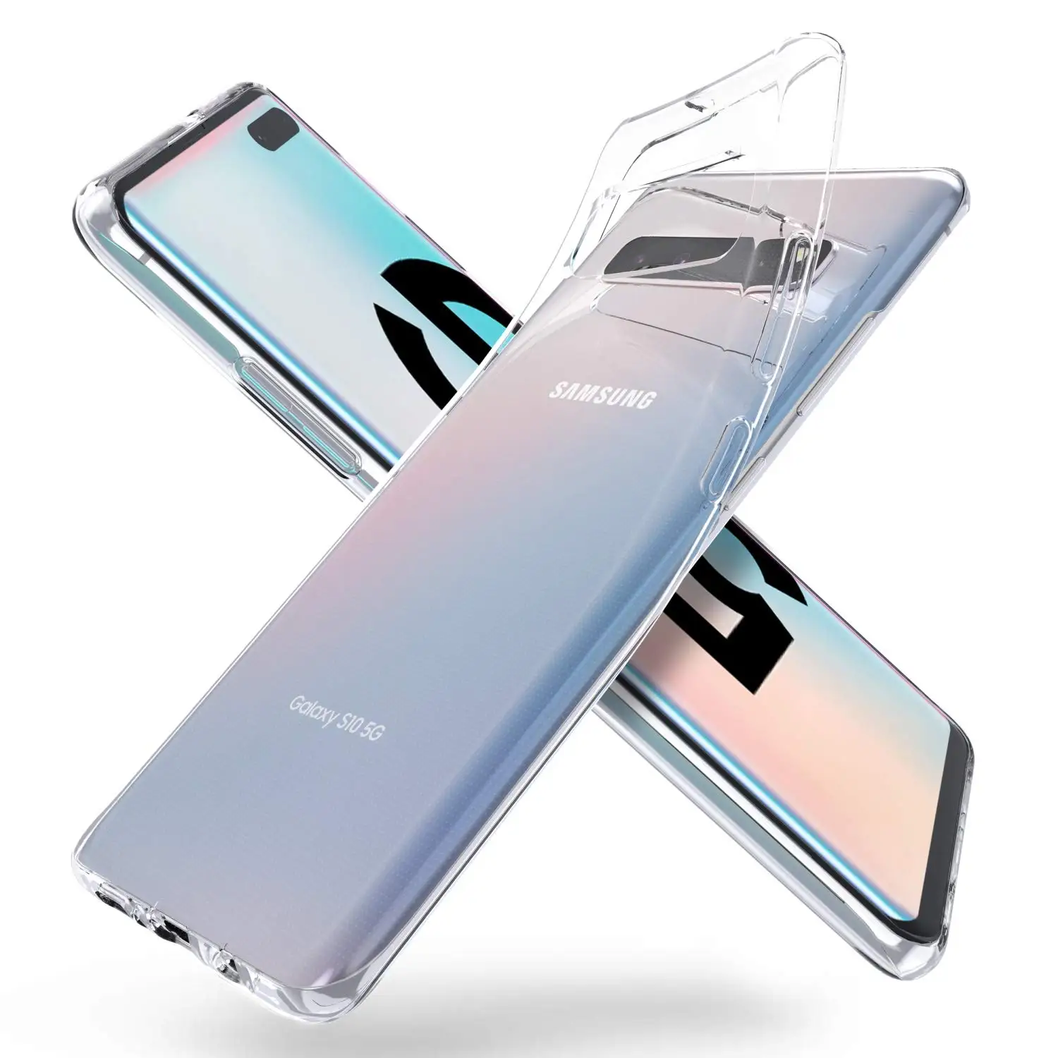 Funda transparente para Samsung Galaxy S10 vista frontal