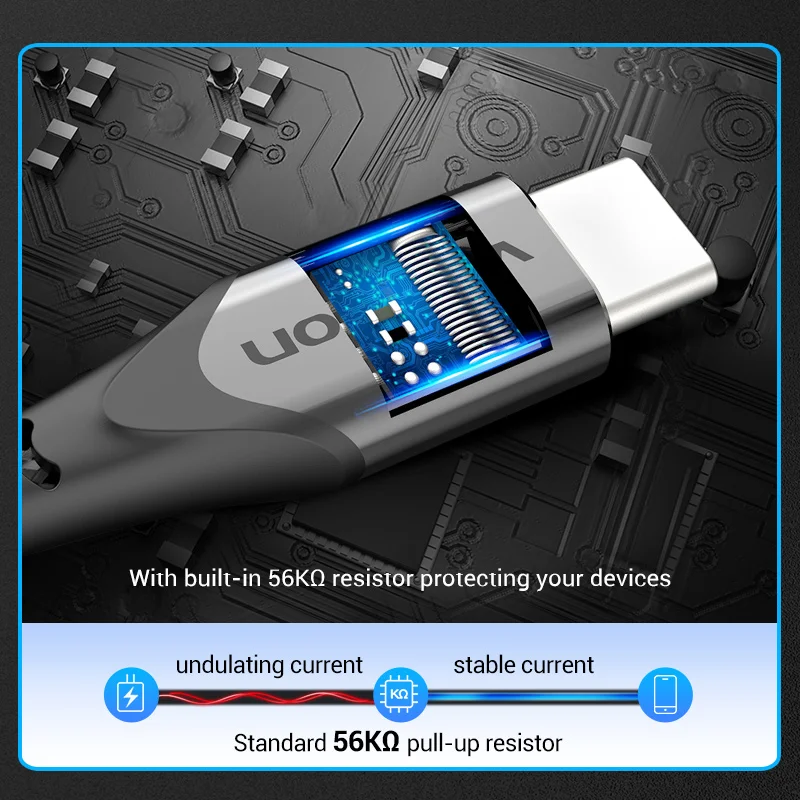 Vention Cable USB-C Carga Rápida para Samsung S21 y Xiaomi Redmi Note 8