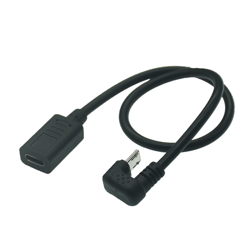 Cable adaptador en ángulo con dispositivo móvil