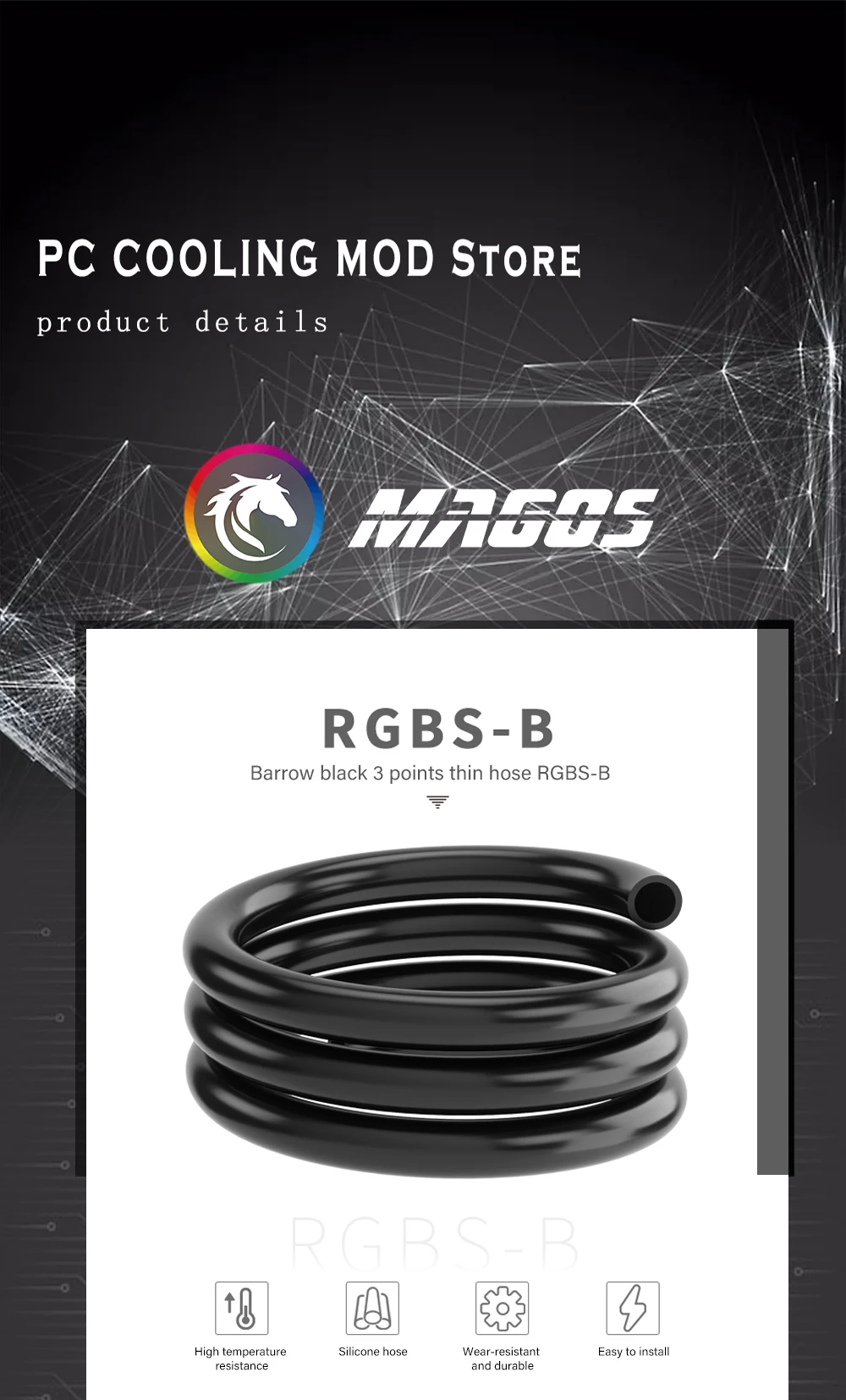 Manguera de silicona Barrow RGBS-B vista general