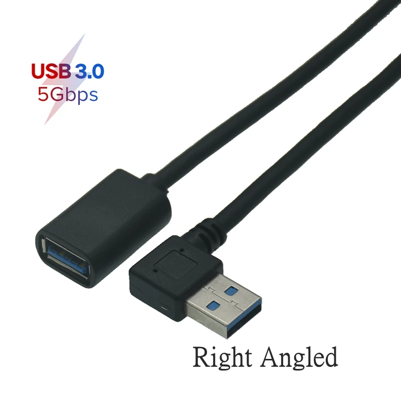 Cable USB 3.0 angular visto en perspectiva