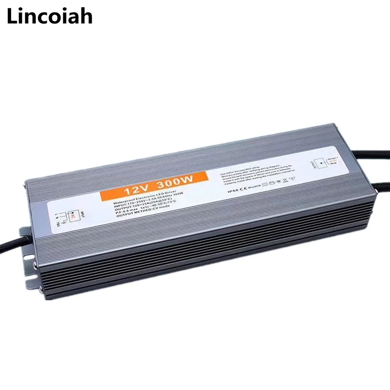 Transformador LED impermeable Lincoiah conectado a tira de luz