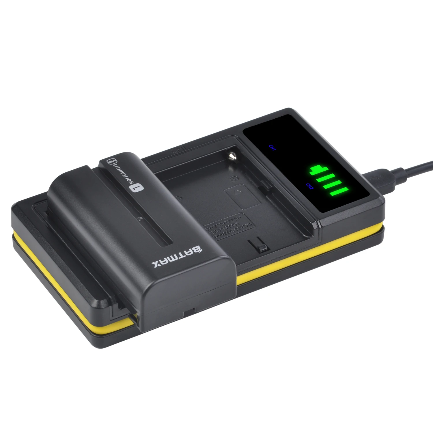 Batería y cargador Batmax NP-F550 para luz de vídeo Yongnuo Viltrox, YN300 II, YN300 III, YN600 Air T119S, luz de vídeo NP-F - imagen 4