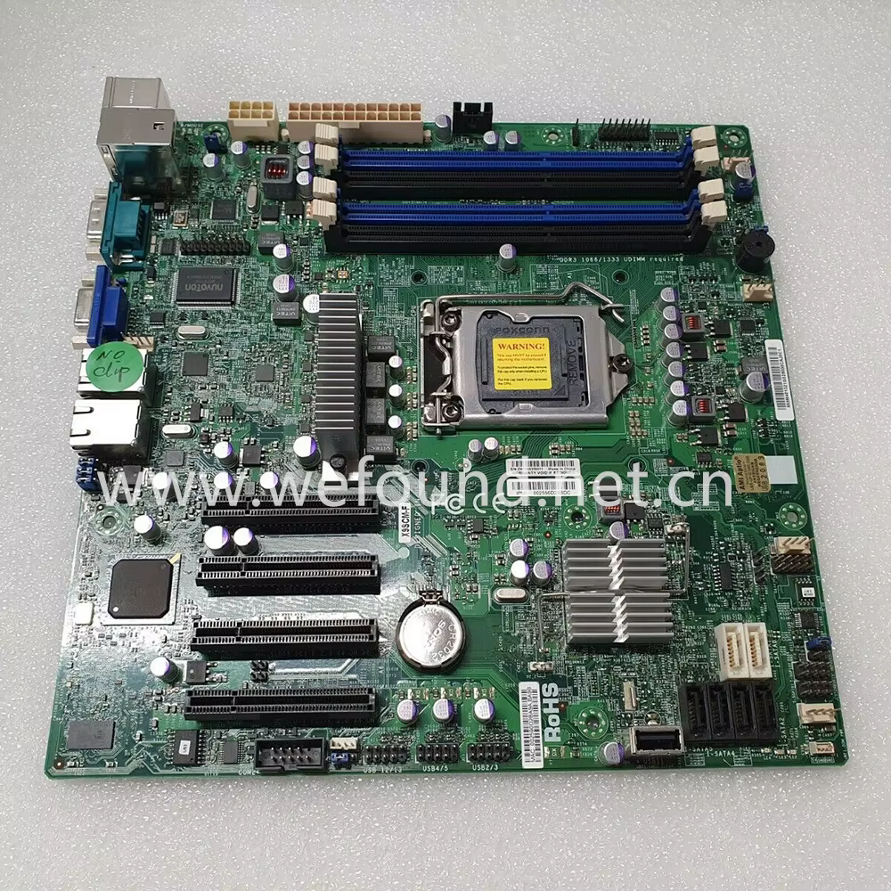 Vista de la placa base X9SCM-F para servidor