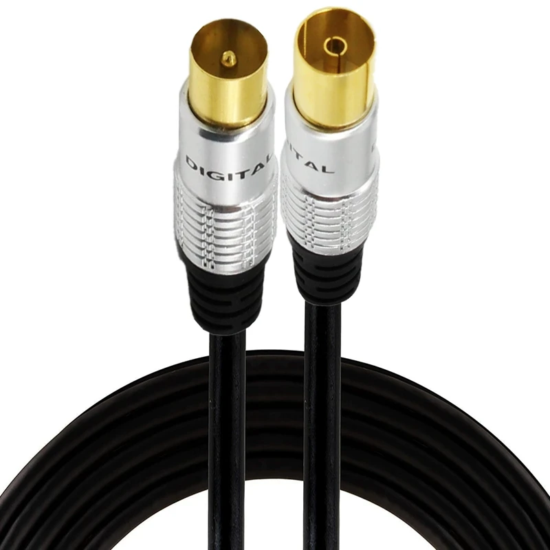 Cable coaxial RG59U chapado en oro