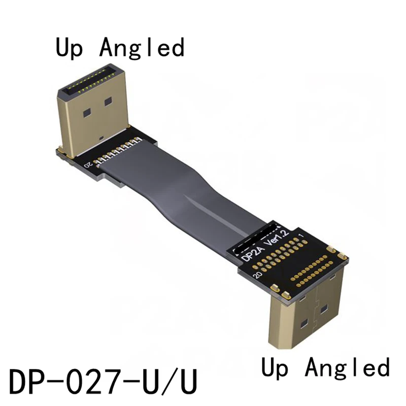 Conectores chapados en oro del cable DisplayPort