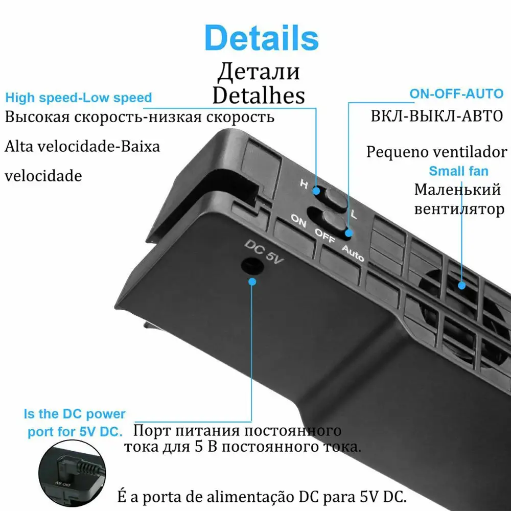 Soporte Base Sony PS4 / PS4 Pro Delgado con Ventilación - imagen 4